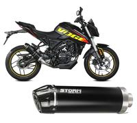 Full System Exhaust GP Storm by Mivv Inox Black Carb VOGE BRIVIDO 125R 2023 2024
