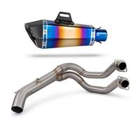 Full System Moto Exhaust Modification Kit Stainless Manifold Muffler For Ninja650 For Z650 2017-2023 Body Part(Style 5)