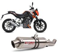 Full System Storm by Mivv Muffler Gp Steel Complete for Ktm 125 Duke 2011 > 2016