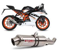 Full System Storm by Mivv Muffler Gp Steel Complete for Ktm Rc 390 2014 > 2016