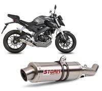 Full System Storm by Mivv Muffler Gp Steel Complete Yamaha Mt-125 2015 > 2019