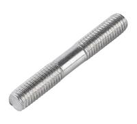 Full Thread Shaft 1pc Stainless Steel Long Silver Screw Stud Rod, M6 M8 M10 304 Double Thread Bar for Industry(80mm*M6)