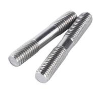 Full Thread Shaft 2pcs Durability Silver Threaded Bar Length 35mm to 70mm, Stainless Steel Long Screw Stud Rod(M8x30mm)