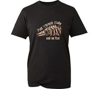 Full Throttle Baby and No Fear T-Shirt Skull Hand Bike Lovers Racers Unisex Gift Tee Top (Black, L)
