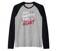 Full Throttle Full Heart Motocross Rider Raglan Baseball Tee