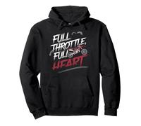 Full Throttle Full Heart Motorbike Life Pullover Hoodie