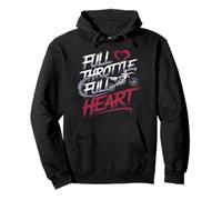 Full Throttle Full Heart Motorcycle Love Pullover Hoodie