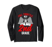 Full Throttle INTO 2nd Grade Race Car Back to School Long Sleeve T-Shirt