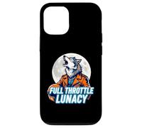 Full Throttle Lunacy Howling Biker Wolf Graphic Case for iPhone 12/12 Pro