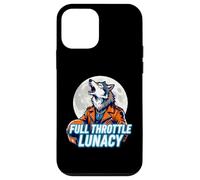 Full Throttle Lunacy Howling Biker Wolf Graphic Case for iPhone 12 mini