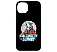Full Throttle Lunacy Howling Biker Wolf Graphic Case for iPhone 13