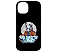Full Throttle Lunacy Howling Biker Wolf Graphic Case for iPhone 14