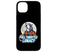 Full Throttle Lunacy Howling Biker Wolf Graphic Case for iPhone 14 Plus