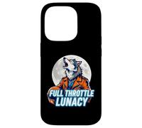 Full Throttle Lunacy Howling Biker Wolf Graphic Case for iPhone 14 Pro