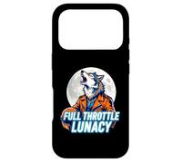 Full Throttle Lunacy Howling Biker Wolf Graphic Case for iPhone 17 Pro