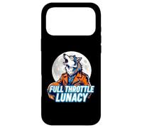 Full Throttle Lunacy Howling Biker Wolf Graphic Case for iPhone 17 Pro Max