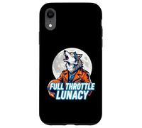 Full Throttle Lunacy Howling Biker Wolf Graphic Case for iPhone XR