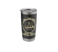 Full Time Dad Part Time Problem Solver Engineer Stainless Steel Insulated Tumbler