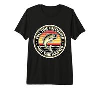 Full Time Firefighter Part Time Hooker Funny Fisher Fishing Premium T-Shirt
