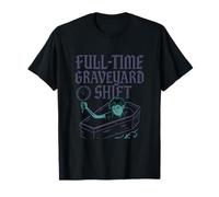 Full-Time Graveyard Shift Dark Gothic Punk Graphic T-Shirt
