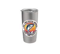 Full Time Postal Worker Part Time Hooker Funny Fisher Angler Stainless Steel Insulated Tumbler