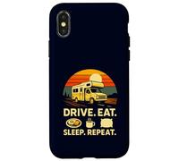 Full Time RVer Drive Eat Sleep Repeat Motorhome RV Camper Case for iPhone X/XS