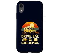 Full Time RVer Drive Eat Sleep Repeat Motorhome RV Camper Case for iPhone XR