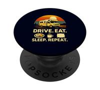 Full Time RVer Drive Eat Sleep Repeat Motorhome RV Camper PopSockets Adhesive PopGrip