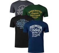 FULL TIME SPORTS Men's T-Shirts 4-Pack - 100% Cotton, Printed, PRINT-002, P1, L