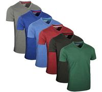 FULL TIME SPORTS V-Neck T-Shirt Pack of 6 FTS-UK-639-MEL-ASS-S-S