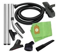 Full Tool Kit for Numatic Henry Wet & Dry Hose, Rods, Floor & Mini Tools + 10x Replacement Paper Dust Bags for Henry Hetty Vacuum Cleaner - Complete Cleaning Set