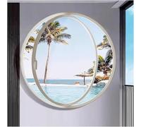 Full-Turn Central Locking Ventilat Window for Bathroom, Kitchen & Living Room - 40cm/15.7in, Black, Secure Airflow, Energy Efficient Design
