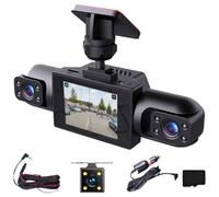 Full View Car Dashcam System, 360° 4 Channel Fhd Dash Cam with Front Rear Left Right Cameras, 32/64/128gb Sd Card, Night Vision for Left Right Front Blind Spot Night Driving (128g)