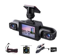 Full View Car Dashcam System, 360° 4 Channel Fhd Dash Cam with Front Rear Left Right Cameras, 32/64/128gb Card, 1080p Full Hd Recording, Infrared Night Vision, for Vehicles