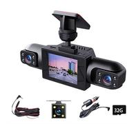 Full View Car Dashcam System, 360° 4 Channel Fhd Dash Cam with Front Rear Left Right Cameras, 32/64/128gb Card, 1080p Full Hd Recording, Infrared Night Vision, for Vehicles