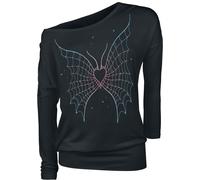 Full Volume by EMP Heart and Spider Web Long-sleeved Top black M