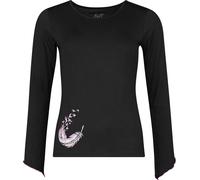 Full Volume by EMP Longsleeve With Wing And Feather Print Long-sleeve Shirt black S