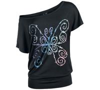 Full Volume by EMP T-Shirt with Colourful Barbed Wire Butterfly T-Shirt black