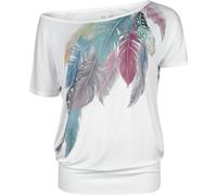 Full Volume by EMP T-shirt with Feathers front print T-Shirt white XXL