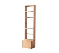 Full-Wall Modular Bookcase - Floor-Standing with Sto Ders, Backless Design, Smal Saver, Slish Display Cabinet for Home or Office
