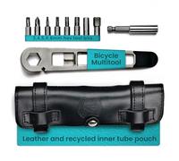 Full Windsor The NUTTER All in One Bike Tools Portable Bike Multi Tool and Bicycle Repair Kit with Leather Pouch - Accessories for Cycle Tool Kit, Camping Equipment & Bike Maintenance Kit Solution