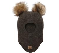 Full wool balaclava with baby pompom Mikk-Line Marron 3/4 ans