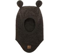 Full wool hood with ears for baby girl Mikk-Line Gris 0/2 mois