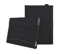 Full Wrap Fabric Patchwork PU Leather Tablet Case Suitable For Microsoft Surface Pro 11/10/9/8 13inch Drop-proof Stand Case(Black,For Surface Pro 10)