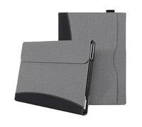 Full Wrap Fabric Patchwork PU Leather Tablet Case Suitable For Microsoft Surface Pro 4/5/6/7 12.3inch Drop-proof Stand Case(Black and Grey)