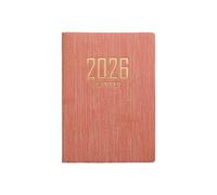 Full Year Daily Planner Undated Planner -Diary 2026-2027 A7 Page, Diary Planner Notebook, Weekly and Monthly Journals, Hardcover, 7.8x10.6cm (Dark brown)