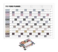 Full Year Planning Chrat, 150g White Paper 2026 Wall Calendar | Mid Year Academic Cālendar with Creative Simple Planner Calendar Poster, Decorative Stickers for Home School Studio Classroom Meeting Ro