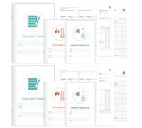 Full Year Set Safer Food Better Business 2026 SFBB 14 Month A4 Food Hygiene Record Book 62W 5 Fridge Freezer Temperature Log Hot Holding Food Journal 1116 Entries Fit for Hygiene Checks