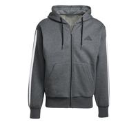 Full zip hoodie adidas Essentials 3-Stripes Fleece Gris M