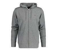 Gant Mens Regular Fit Shield Logo Full Zip Hoodie - Grey - Size X-Large